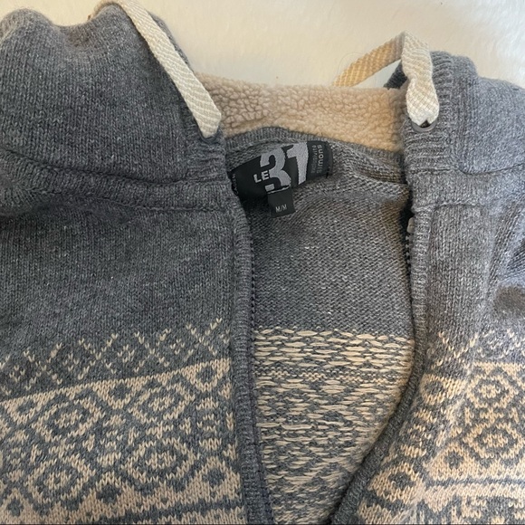Simons LE31 cozy wool zipup pattern sweater - Picture 3 of 7